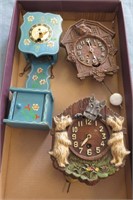 3 Small Wall Clocks