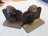 Pair Indian Face Bookends