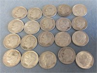 20 Roosevelt Silver Dimes
