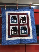 40 x 44 Appliqued Houses, Wall Hanging
