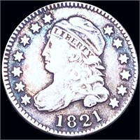 1821 Capped Bust Dime NICELY CIRCULATED