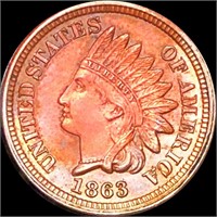 1863 Indian Head Penny GEM PROOF
