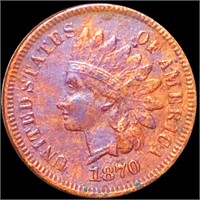 1870 Indian Head Penny ABOUT UNCIRCULATED