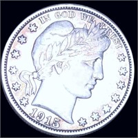 1915-D Barber Half Dollar ABOUT UNCIRCULATED