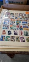 Tray lot of stamps
