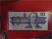 1989 Canadian Ten Dollar Bill