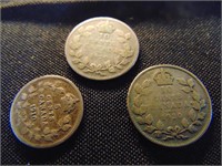 CANADIAN 5 AND 10 CENT COINS