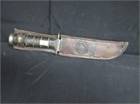 USMC KNIFE 7" BLADE IN LEATHER SHEATH