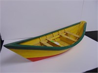 HANDMADE WOODEN  CANOE WITH PADDLES