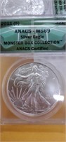 2011 Silver eagle ANACS MS69