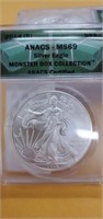 2014 Silver eagle ANACS MS69