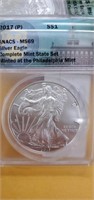 2017 Silver eagle ANACS MS69