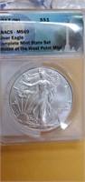 2017 Silver eagle ANACS MS69