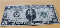 1928 federal reserve $20 twenty dollar bill
