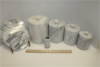 Alabaster Canisters and Hot Plates