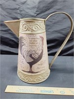Tin Rooster Pitcher