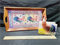 Rooster Tray & Napkin Holder