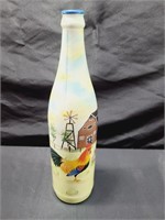 Rooster Painted Bottle