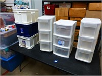 Lot of Storage Carts & Crates