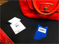 Red Leather Calvin Klein Purse / Handbag