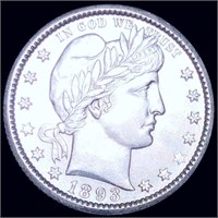 1893-O Barber Silver Quarter UNCIRCULATED