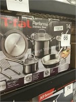TFAL 14PC STAINLESS COOKWARE SET