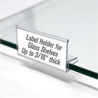 Glass Shelf Sign Holder