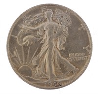 1946-S AU Walking Liberty Silver Half Dollar