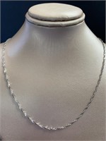 14kt White Gold 20" Rope Twist Necklace