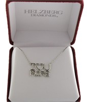Helzburg "I Love You More" Diamond Necklace
