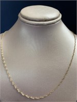 14kt Gold 20" Rope Twist Necklace