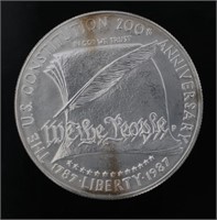 1987 Constitution Silver Dollar