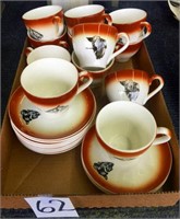 Western Cups & Saucers-Horse & Cattle