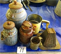 Group of Gray Enamelware, etc.