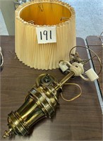 Hanging Brass Lamp - Stiffel, w Shade