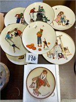 8 Norman Rockwell Plates