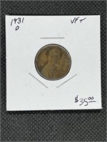 Rare Key Date 1933 D Lincoln Wheat Cent  VF+ Grade