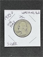 1935 P 4th Year Washington Silver Quarter