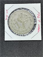1967 Mexico Silver Un Peso Coin