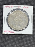 Rare 1959 Silver Mexico XF Grade