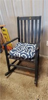 Padded Wooden Rocking Chair