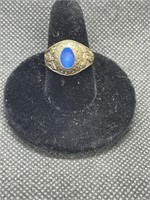 10K GOLD 1973 CLASS RIng 6.4 grams Blue Sapphire
