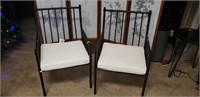 Padded Metal Patio Chairs (2 ct)