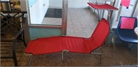 Red Collapsible Camping Lounger