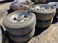 (4) GENERAL 255/70R16 TIRES W/ RIMS