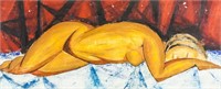 Paul Klee German Modernist Oil on Board Nude
