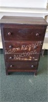 Vintage solid wood 4 drawer project dresser,