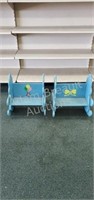 2 Custom made wooden children's rocking benches,