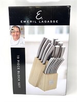 New Emeril Lagasse 16 piece knife set with block