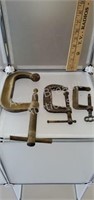 3 made in the USA C-clamps